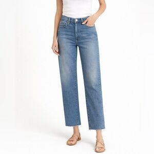 AMO High-Rise Straight-Leg Jeans — Size 25 inseam 30
Medium Wash NWOT